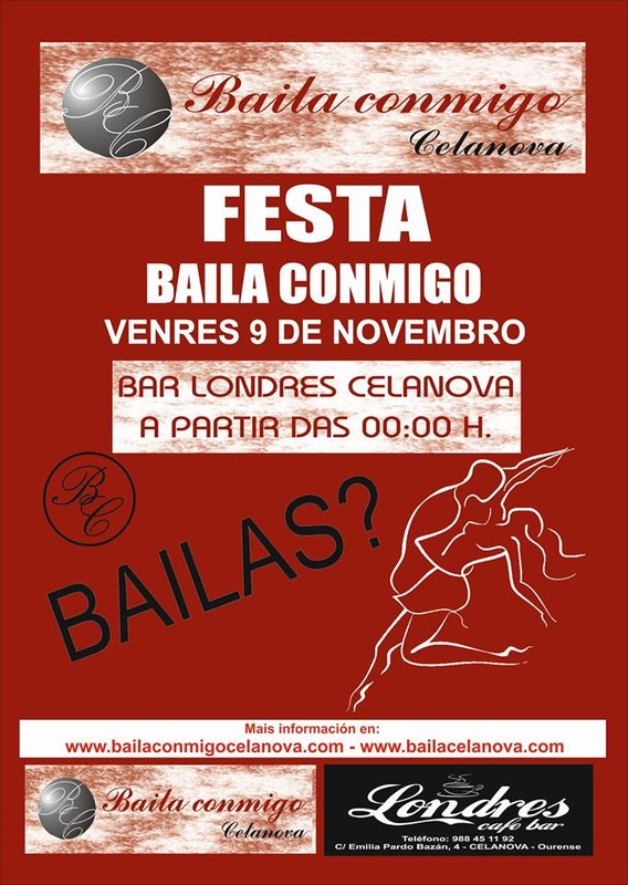 FIESTA DE BAILE, BAILA CONMIGO CELANOVA